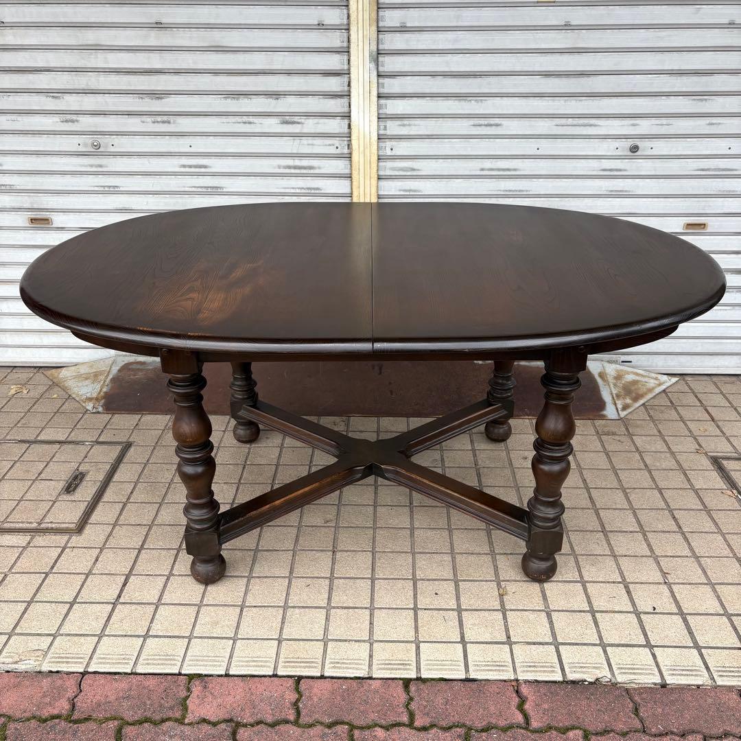 ERCOL エクステンション ダイニングテーブル　オーバル　アーコール　廃番