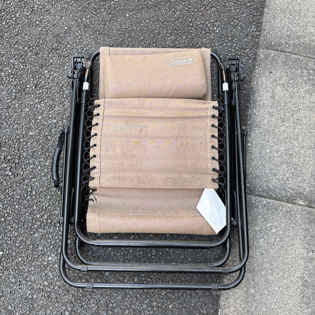 Coleman リクライニングチェア ベージュ