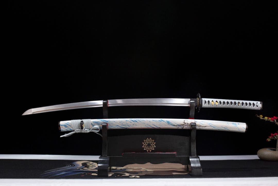 白雪 鉄鍔 日本刀 武具 鑑賞刀 居合刀 模造刀 舞踊刀