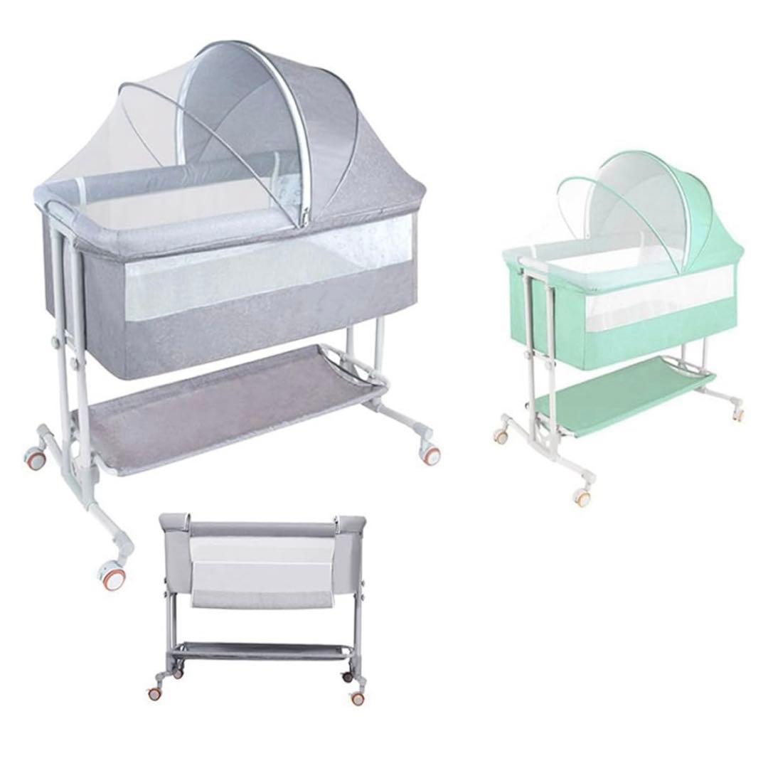折りたたみ式ベビーベッド グリーン