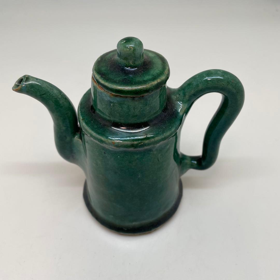 緑釉　清朝　茶道具　煎茶道具　中国　陶磁器　交趾焼　時代　骨董　蔵出