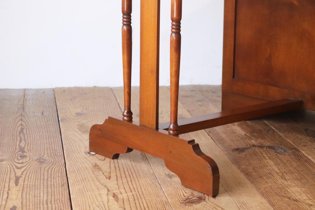 レトロ 片袖デスク 机 書斎 作業台 引き出し 抽斗 5杯 木製 古道具