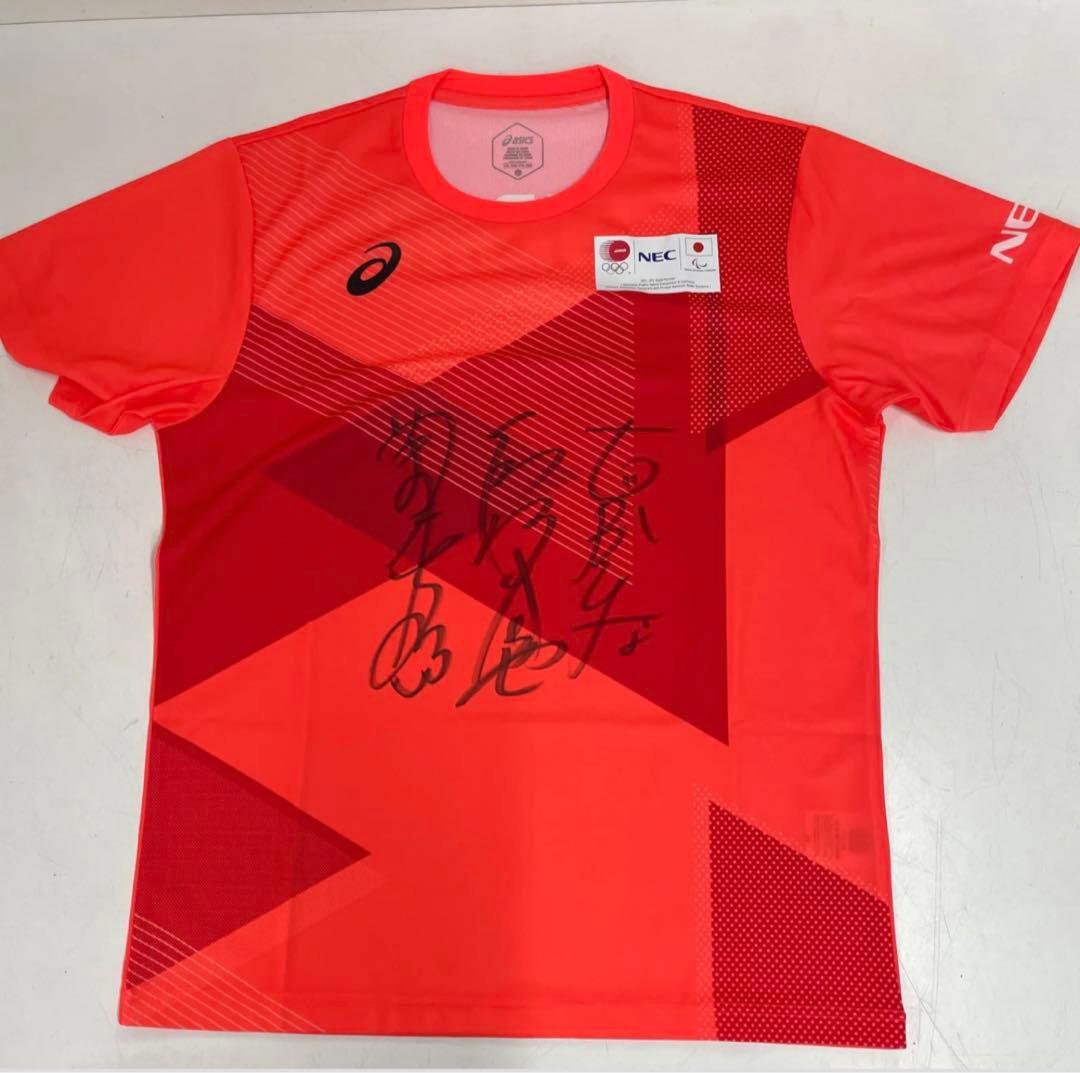 非売品　日本代表　古賀紗理那選手、島村春世選手、山田二千華選手サイン入りTシャツ