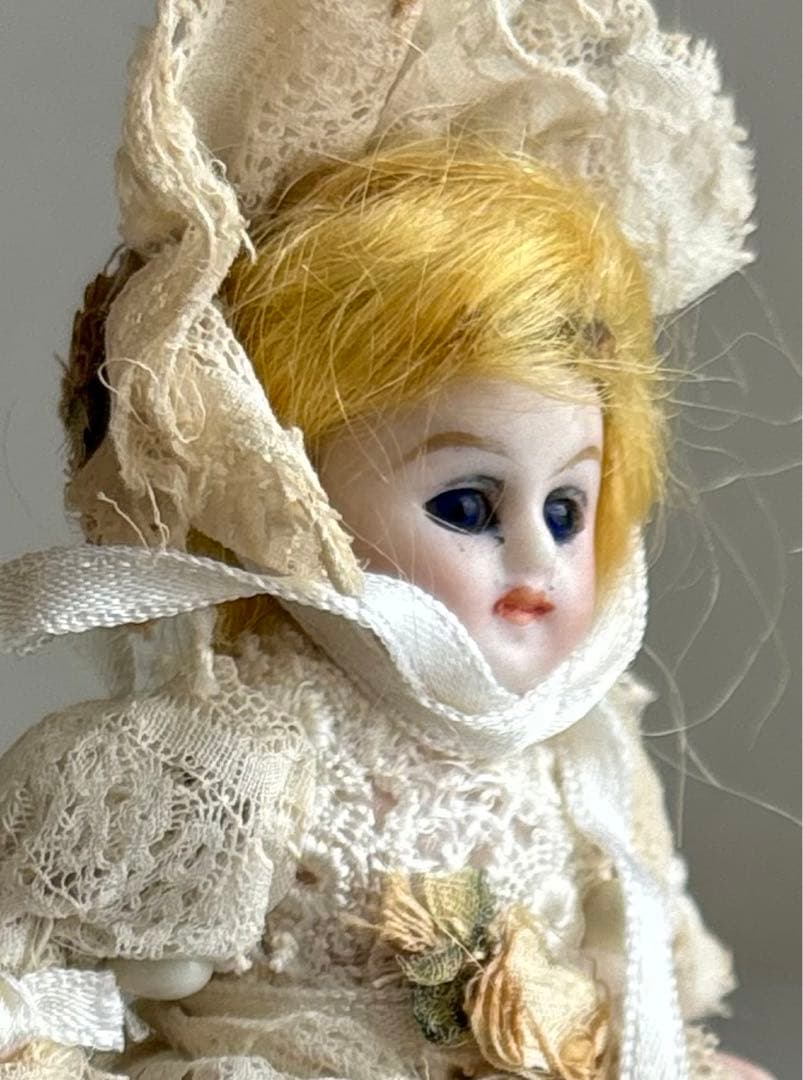 アンティーク　ミニョネット　オールビスクドール　10cm