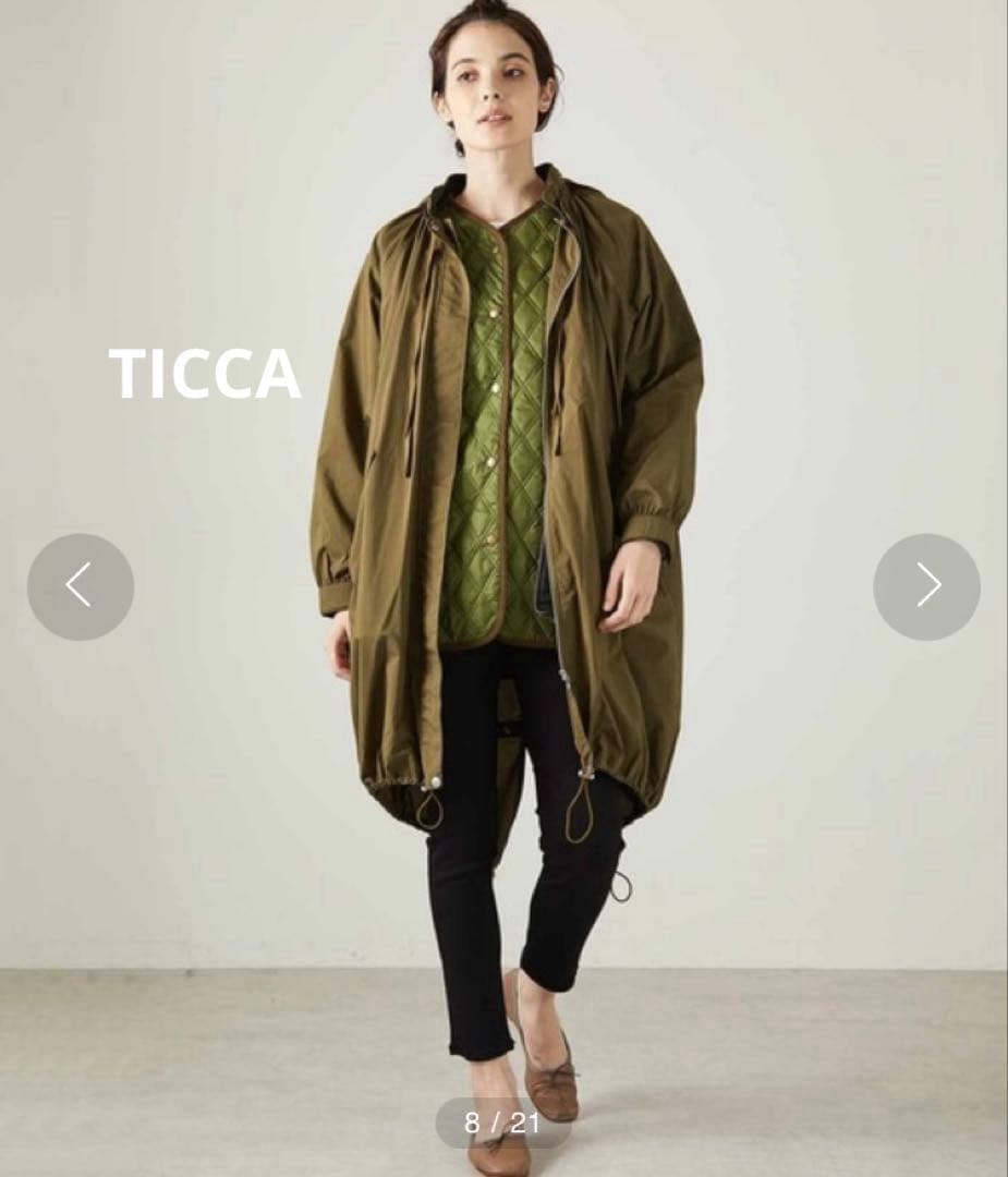 美品【TICCAティッカ】ライニング付モッズコート 定価79,200円　3way