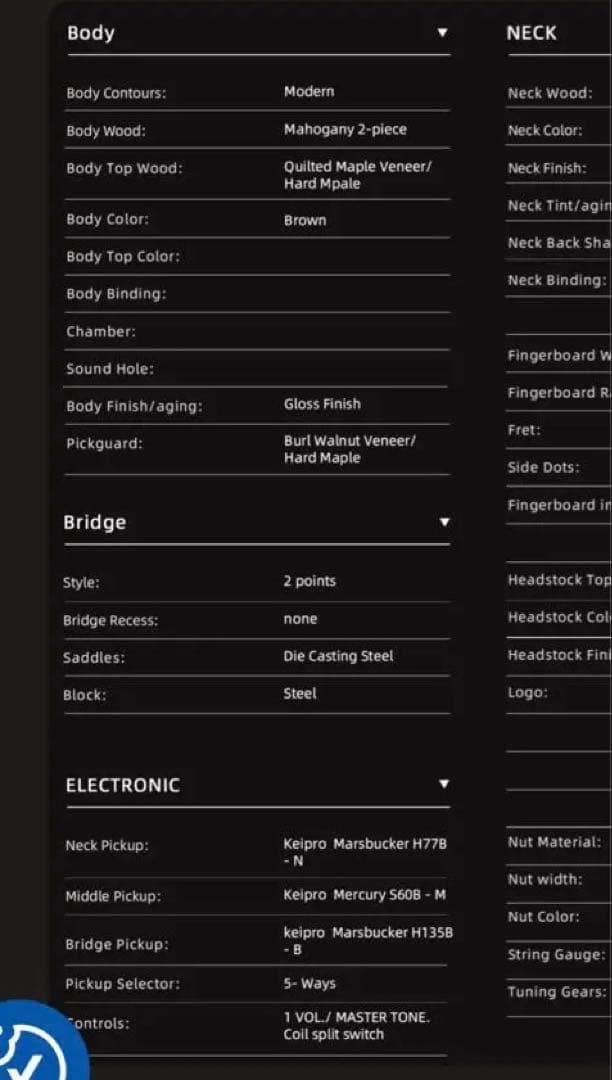 Keipro Guitars Modern Pro ギター 定価18万円