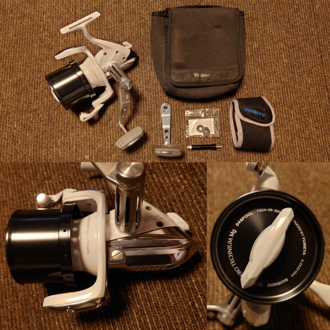 超美品シマノ03スーパーエアロ テクニウムMg 夢屋04スプール 右ハンドル軸付