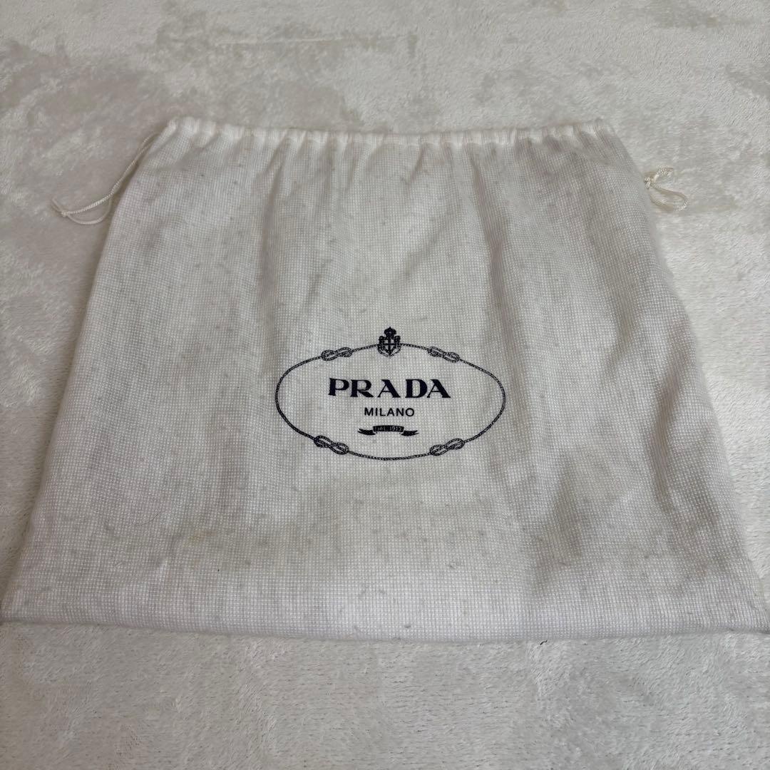 PRADA　プラダ　トートバッグ　手提げ　鞄　パテントレザー　紺　収納袋