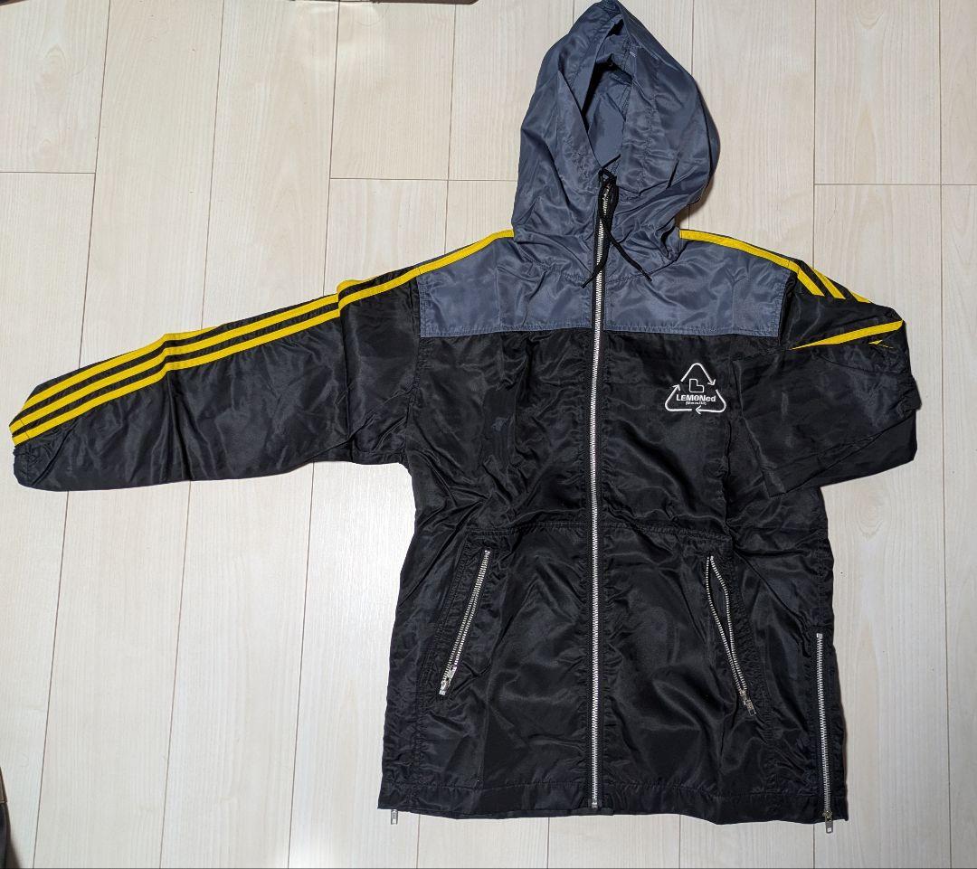 hide LEMONed フード付きナイロンパーカー 黒 グレー