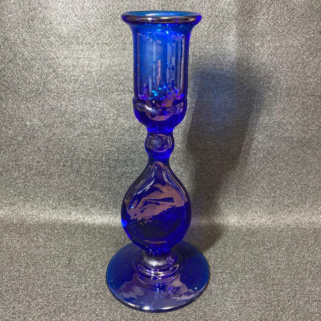 倉敷ガラス 小谷眞三 小谷真三 キャンドルスタンド 蝋燭立て 吹きガラス 気泡3