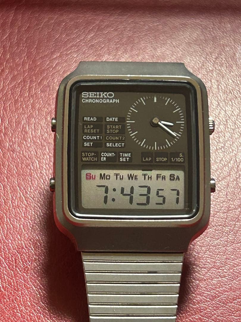美品　SEIKO H127-5000 クロノグラフ デジアナ ツインカウンター