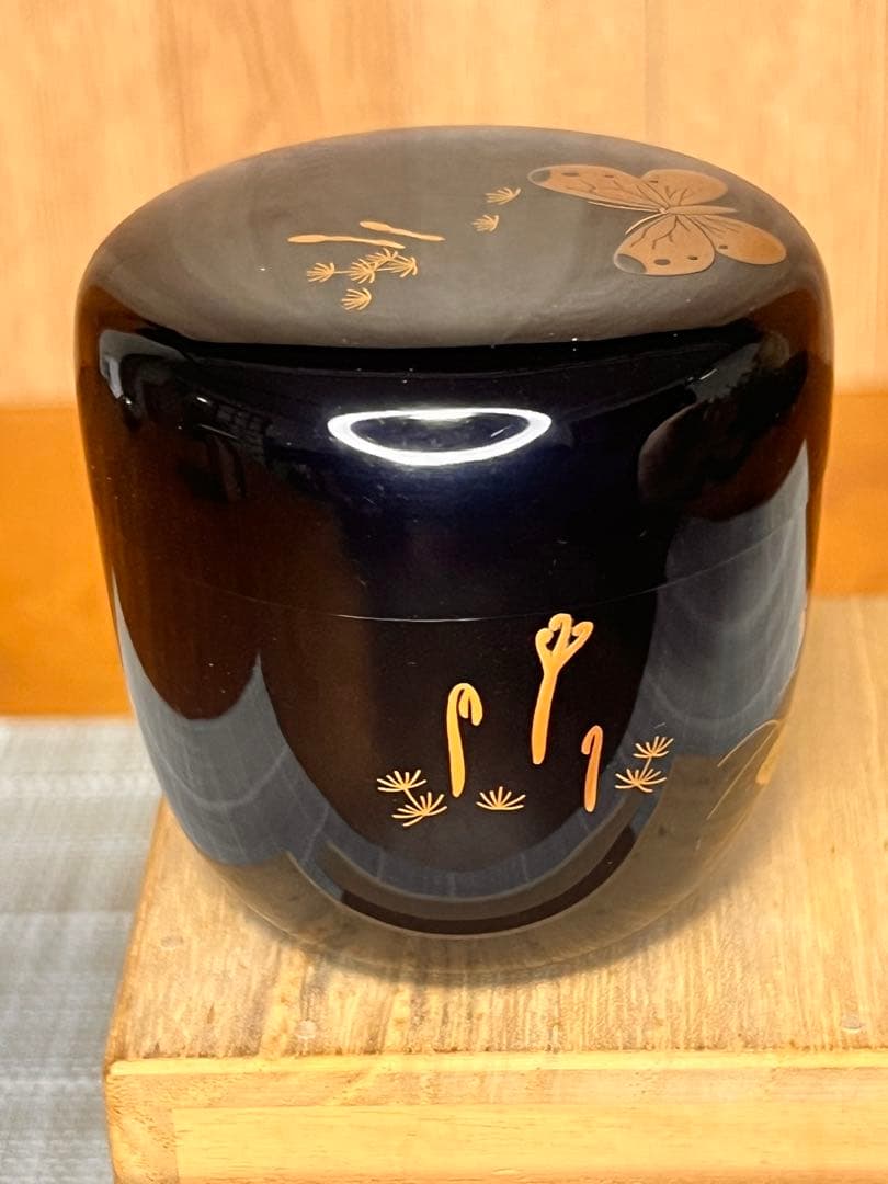 169 茶道具 中村宗悦 作 春野蒔絵 中棗