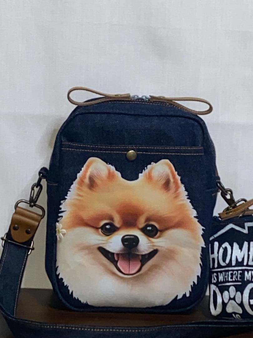 ☆ポメラニアン☆岡山デニム☆☆Sサイズ☆ショルダーバッグ