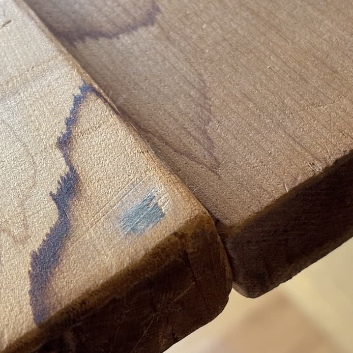 裁ち台　木製　一枚板　二枚組　脚付き　166.7×80×78（組んだサイズ）