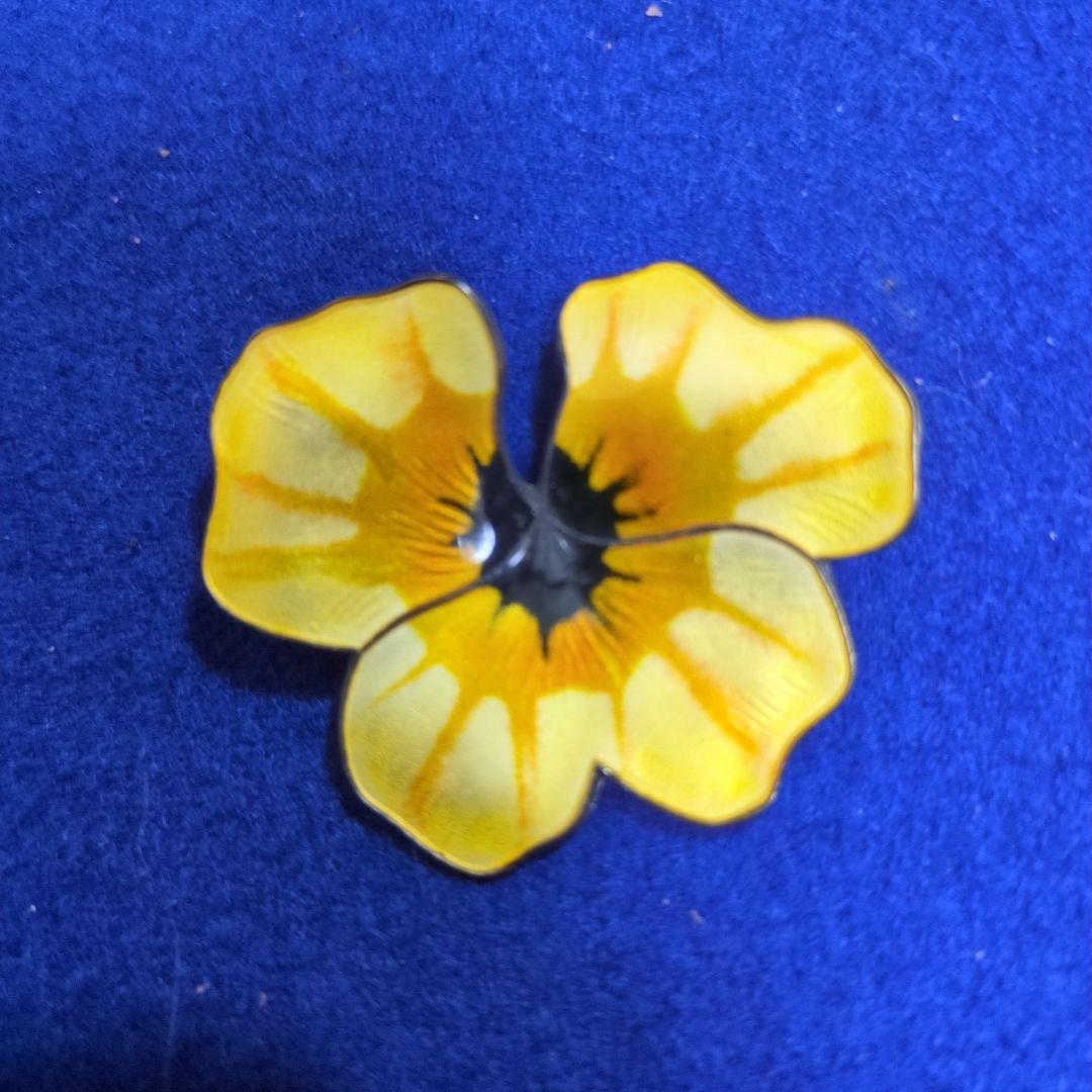 Y03 David Andersen 花型ブローチ 約4.5cm　シルバー