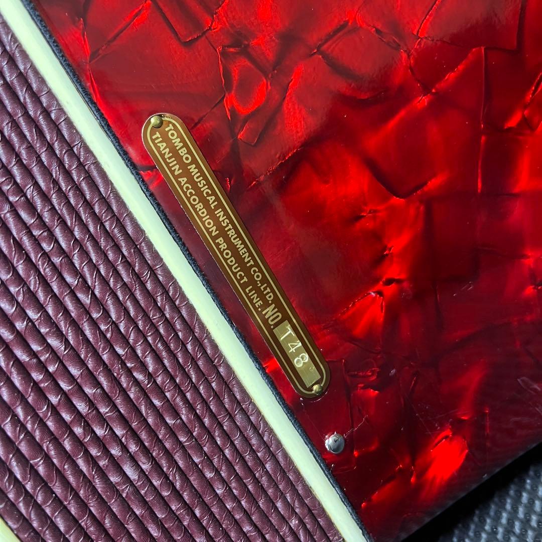 稼動品TOMBO トンボアコーディオン T-48 ケース付き 34鍵