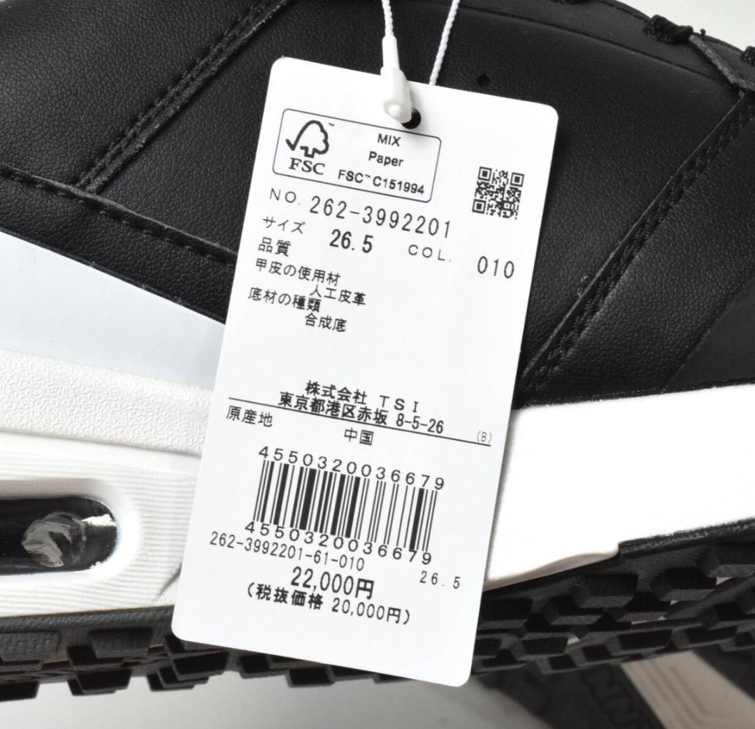 未使用 ジャックバニー エアーソール ゴルフシューズ 26.5 ブラック