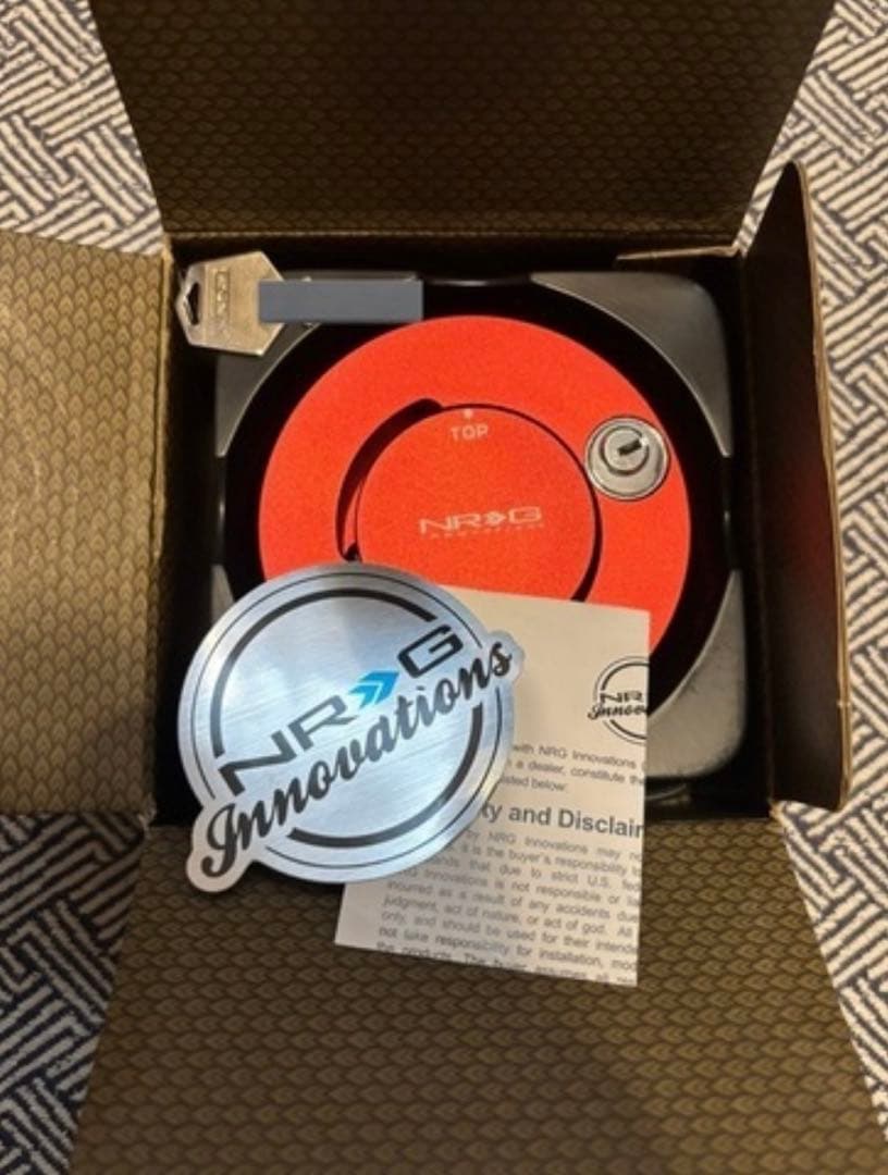 NRG クイックリリース ステアリングロック レッド