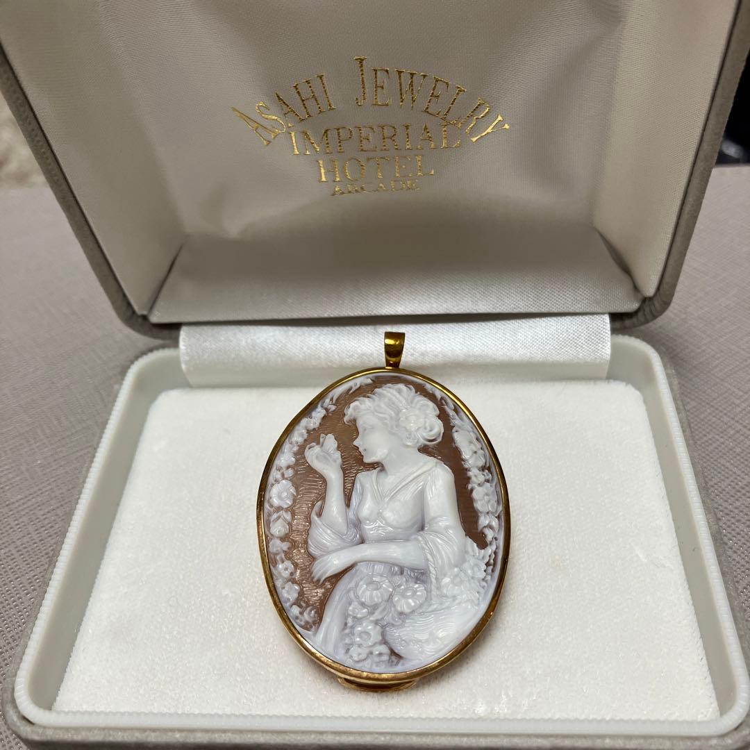 カメオ　帝国ホテル　18K 作家　ネックレスおまけ