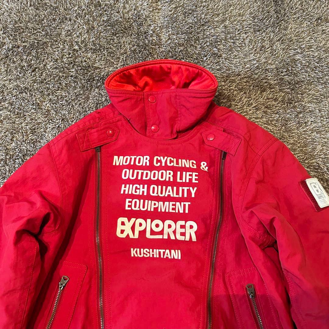 クシタニ ボンバー ジャケット 中綿 ブルゾン リバーシブル ライダー ワッペン