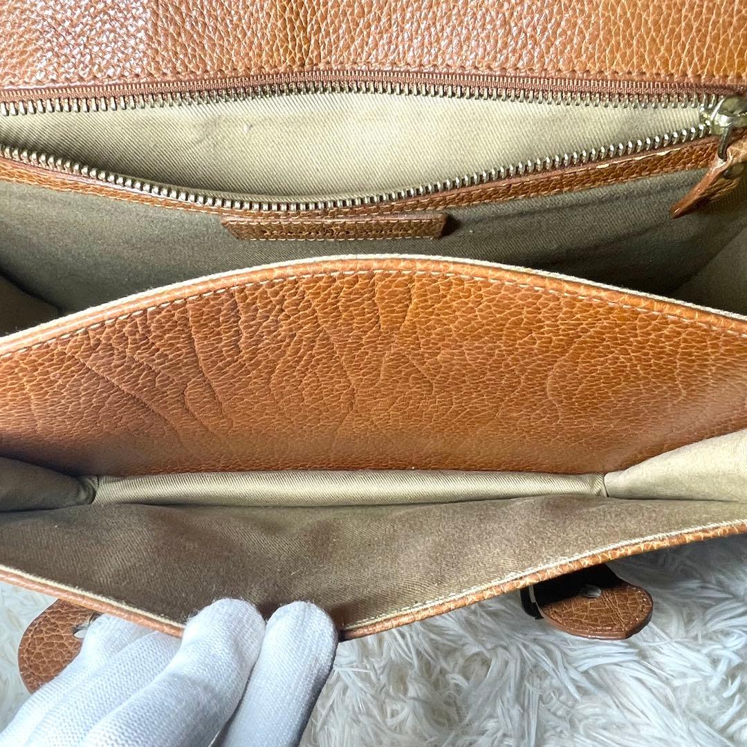 【美品✨】ラルフローレン　シボ革　2way ビジネスバッグ　メッセンジャーバッグ