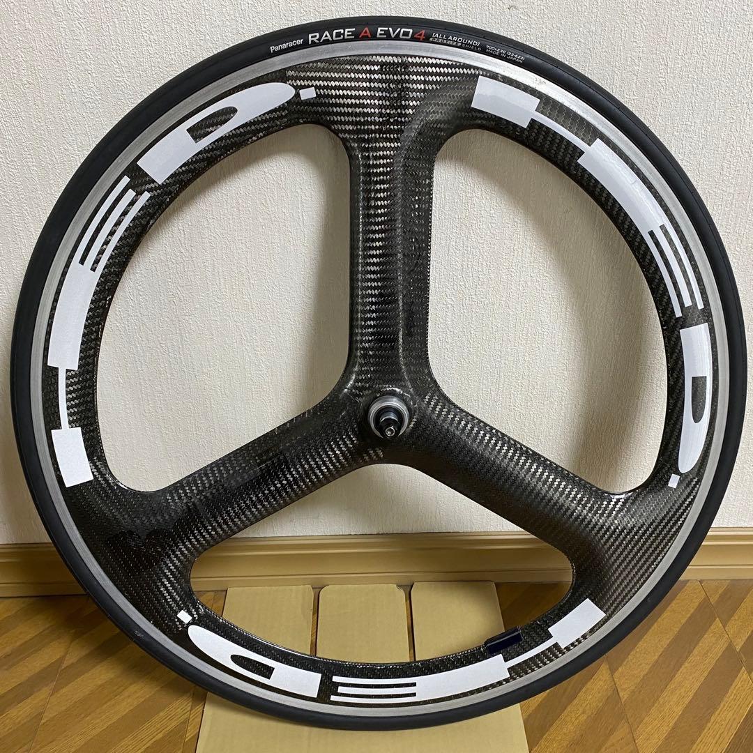 HED カーボンバトンホイール トラック用　ピストバイク　フロント　クリンチャー