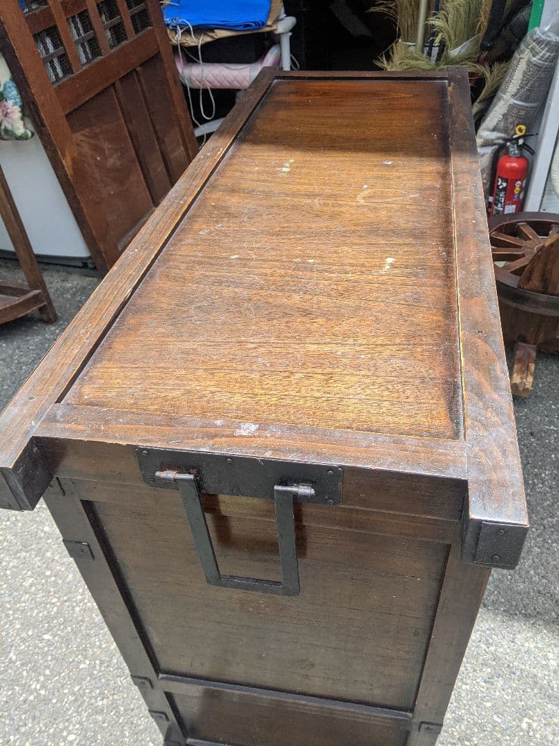 断捨離時代家具　時代箪笥　車箪笥 薬箪笥 和箪笥 アンティーク