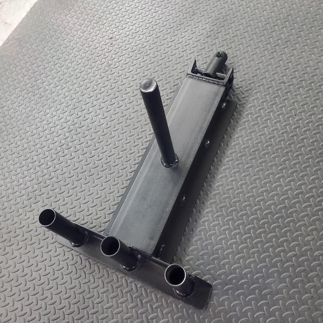 Tバーロウトレーニングプレートサポート+ストレートバーサポート28mmプレート