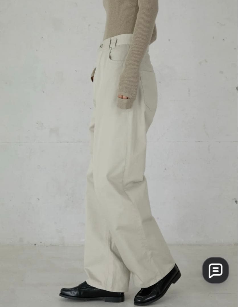 LA PEAU DE GEM ベージュ チノパン