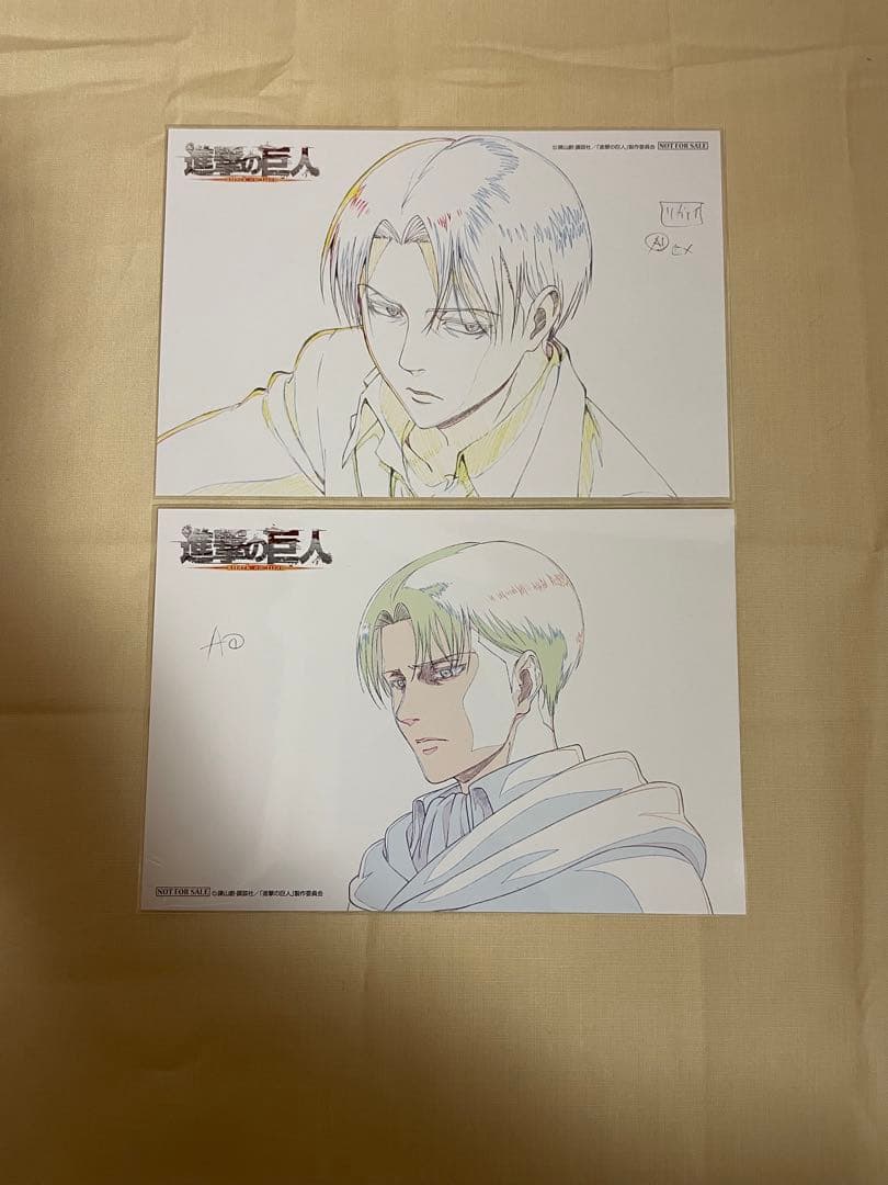 進撃の巨人 Season 3 原画集 1、2 リヴァイ 特典 イラストカード