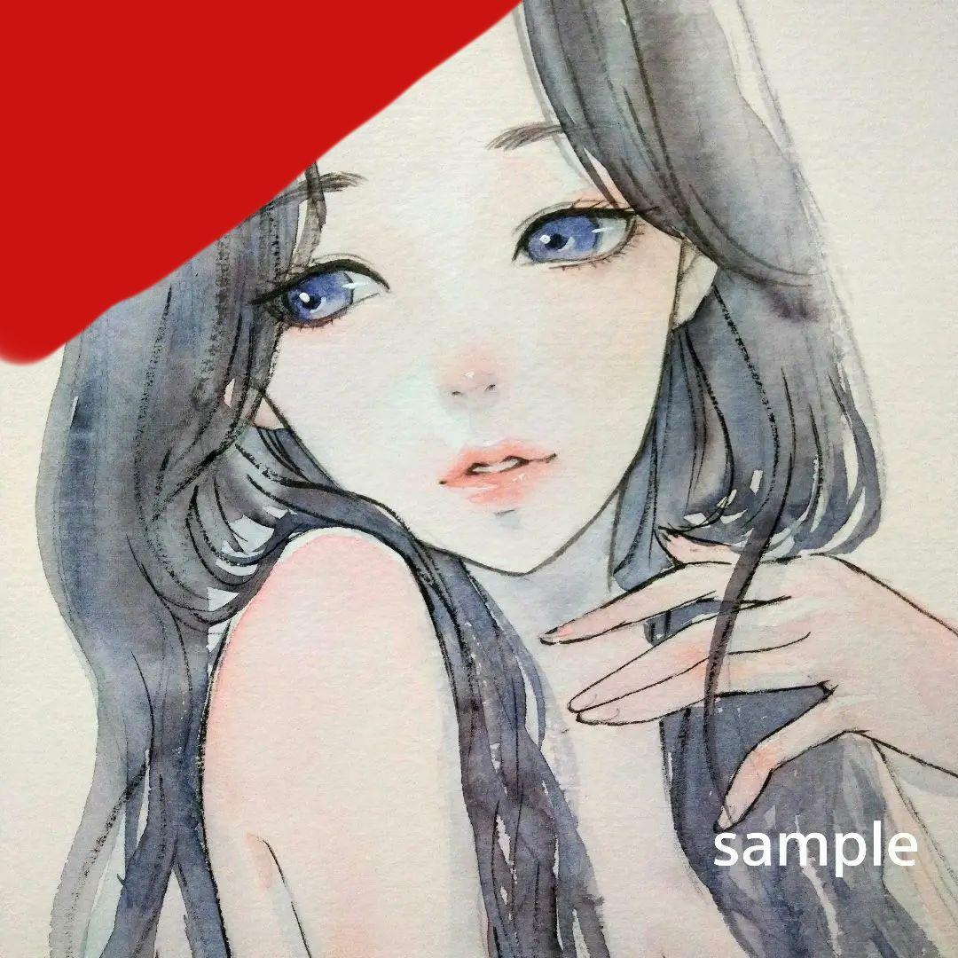 専用　描きイラスト　絵画　肉筆原画　水彩画　美人画　ヌード　セクシー　グラビア