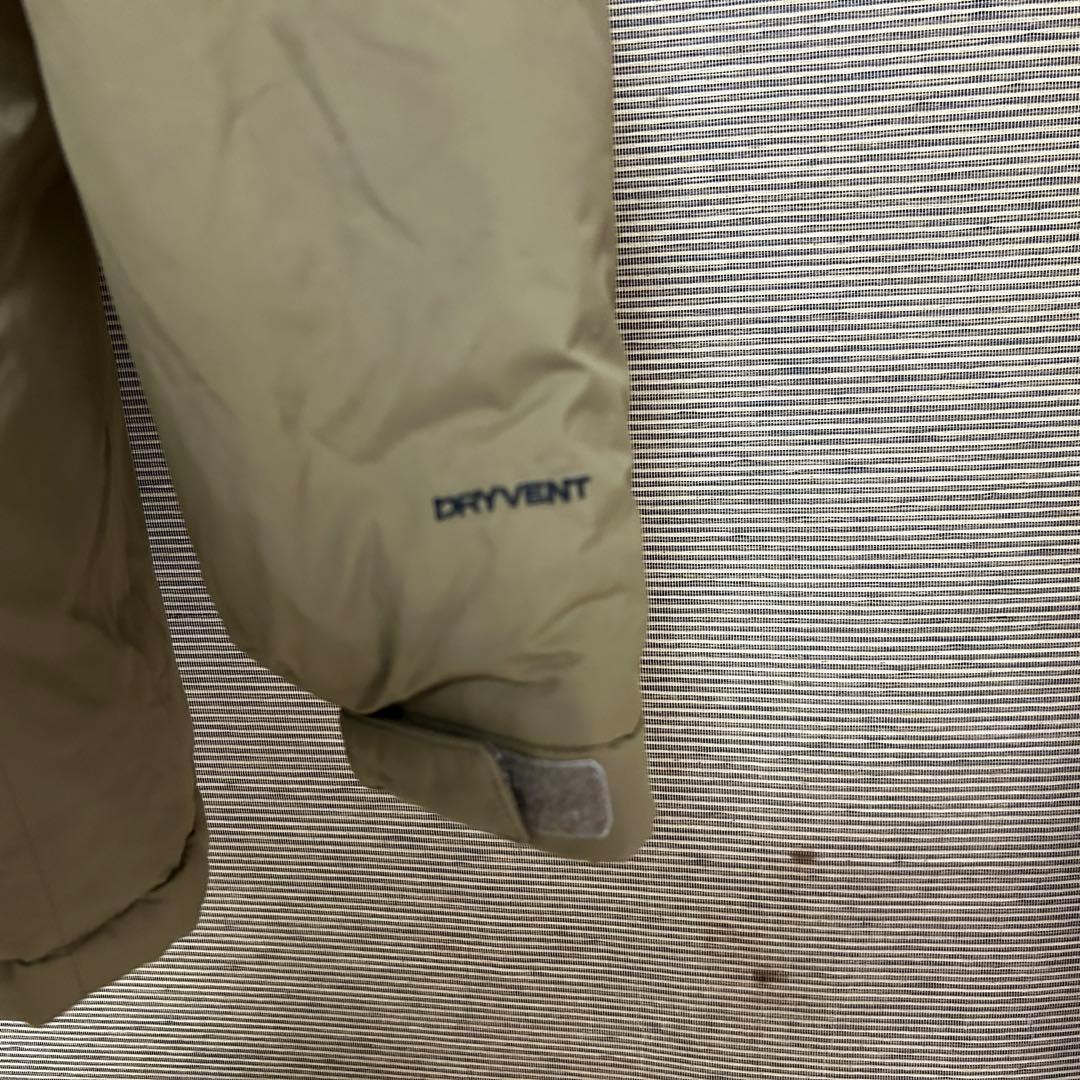 【ノースフェイス】ダウンジャケット モッズコート　こげ茶　フェイクファー刺繍H3