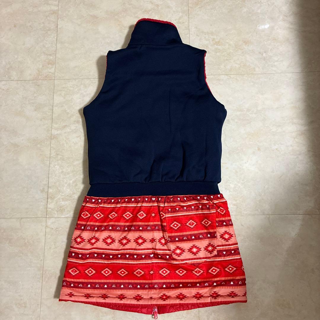 新品未使用　Fila リバーシブルゴルフウェア　赤 キルティング ワンピース