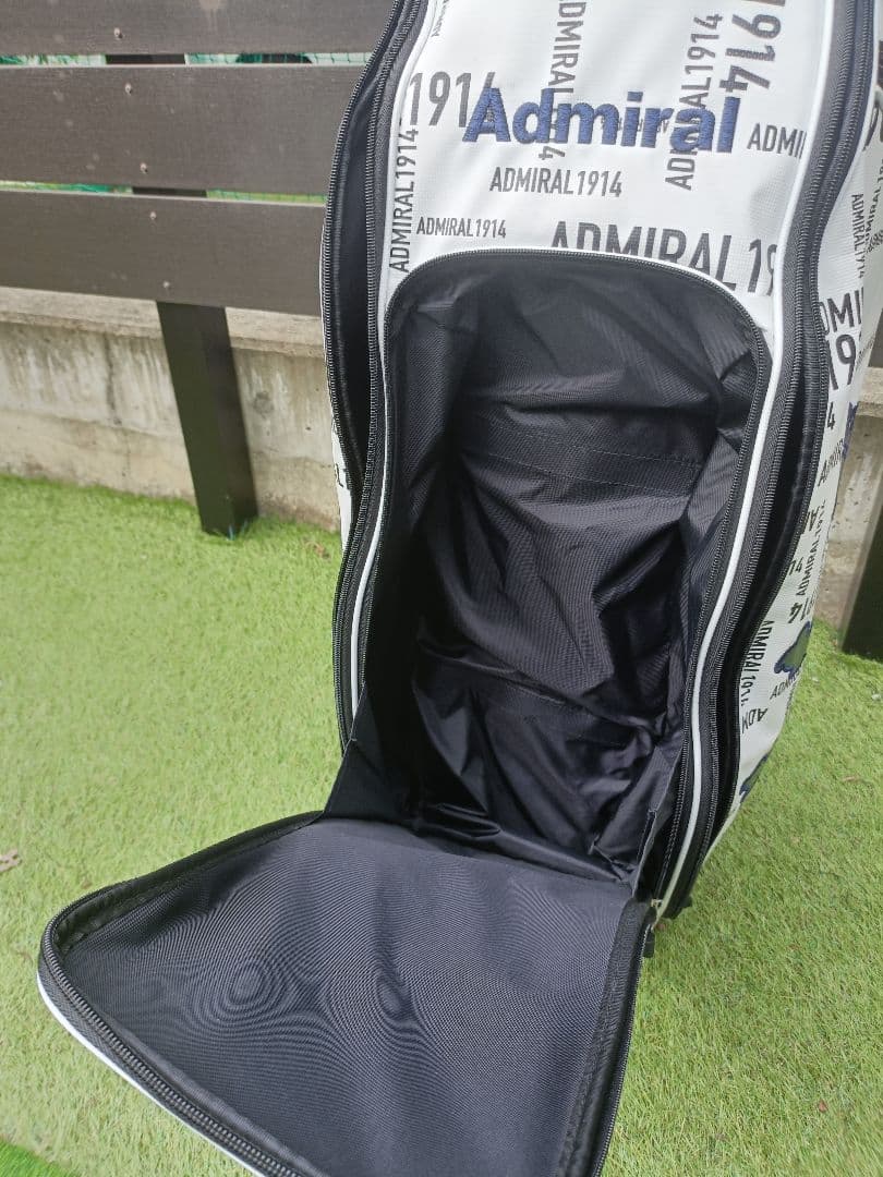 【美品】ADMRIAL 1914 キャディバッグ ホワイト・ブラック