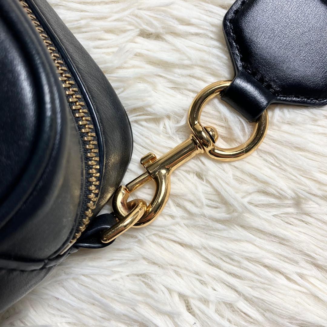 【美品】マークジェイコブス ＊カメラバッグ レザー ブラック