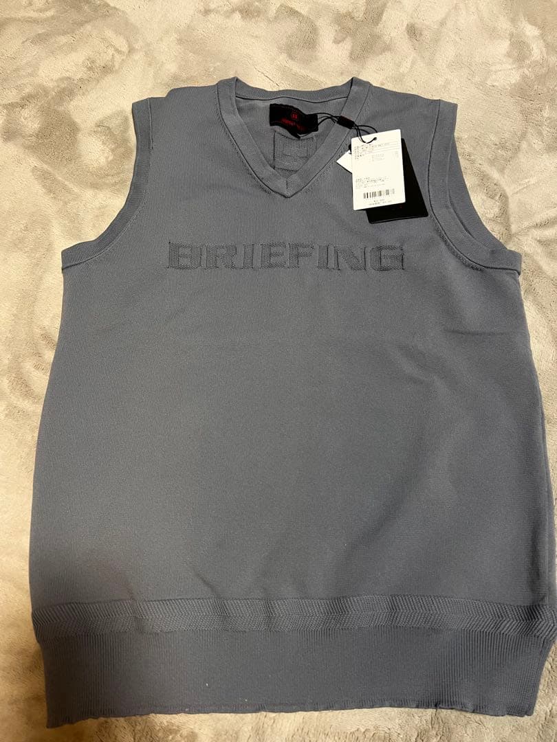 BRIEFING GOLF 3Dロゴ ストレッチニットベスト グレー