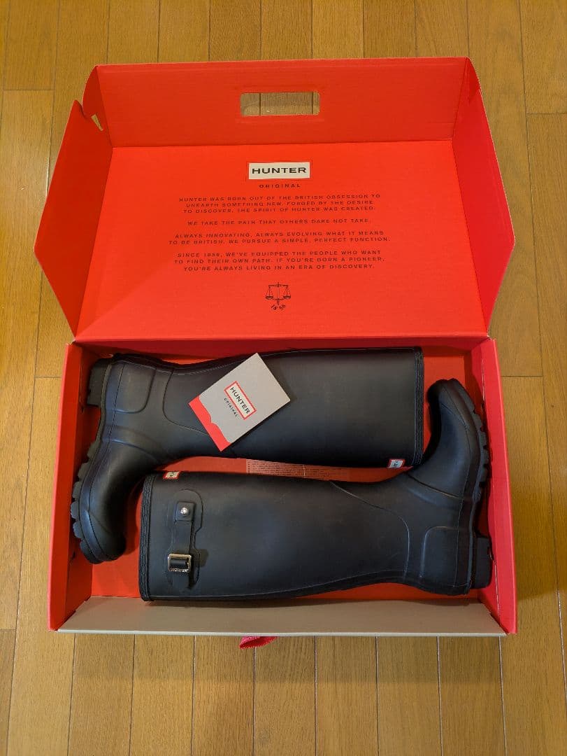【美品】hunter レインブーツ 38size ブラック