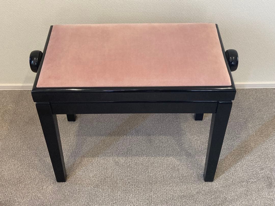 【スペイン・イドラウ社製】甲南 BG-1 ピアノ椅子 黒塗 ピアノ高低自在椅子