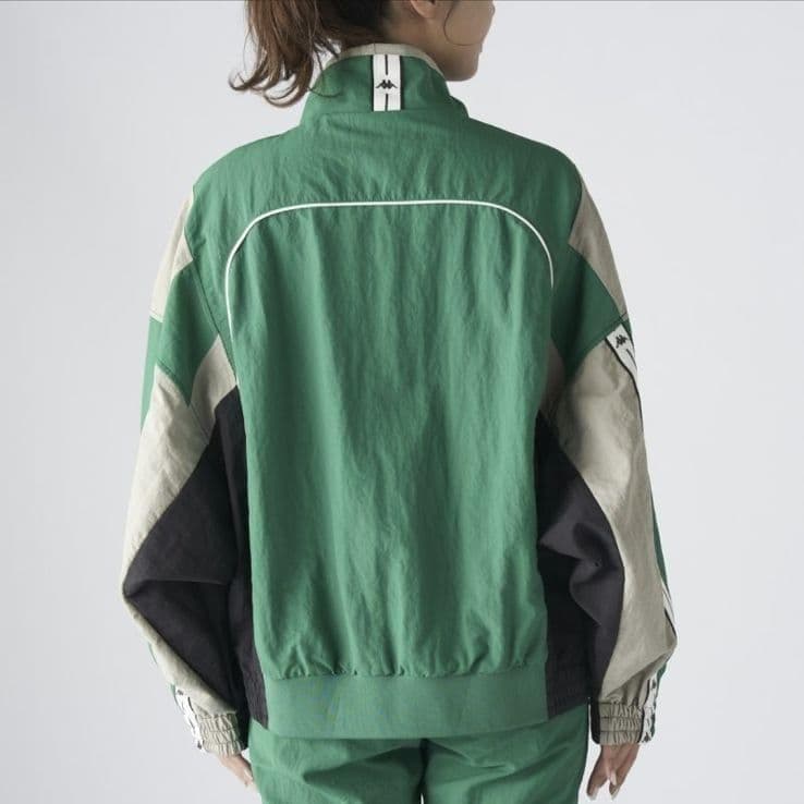 ☘️新品 カッパ Kappa トラックジャケット ナイロンブルゾン グリーン L