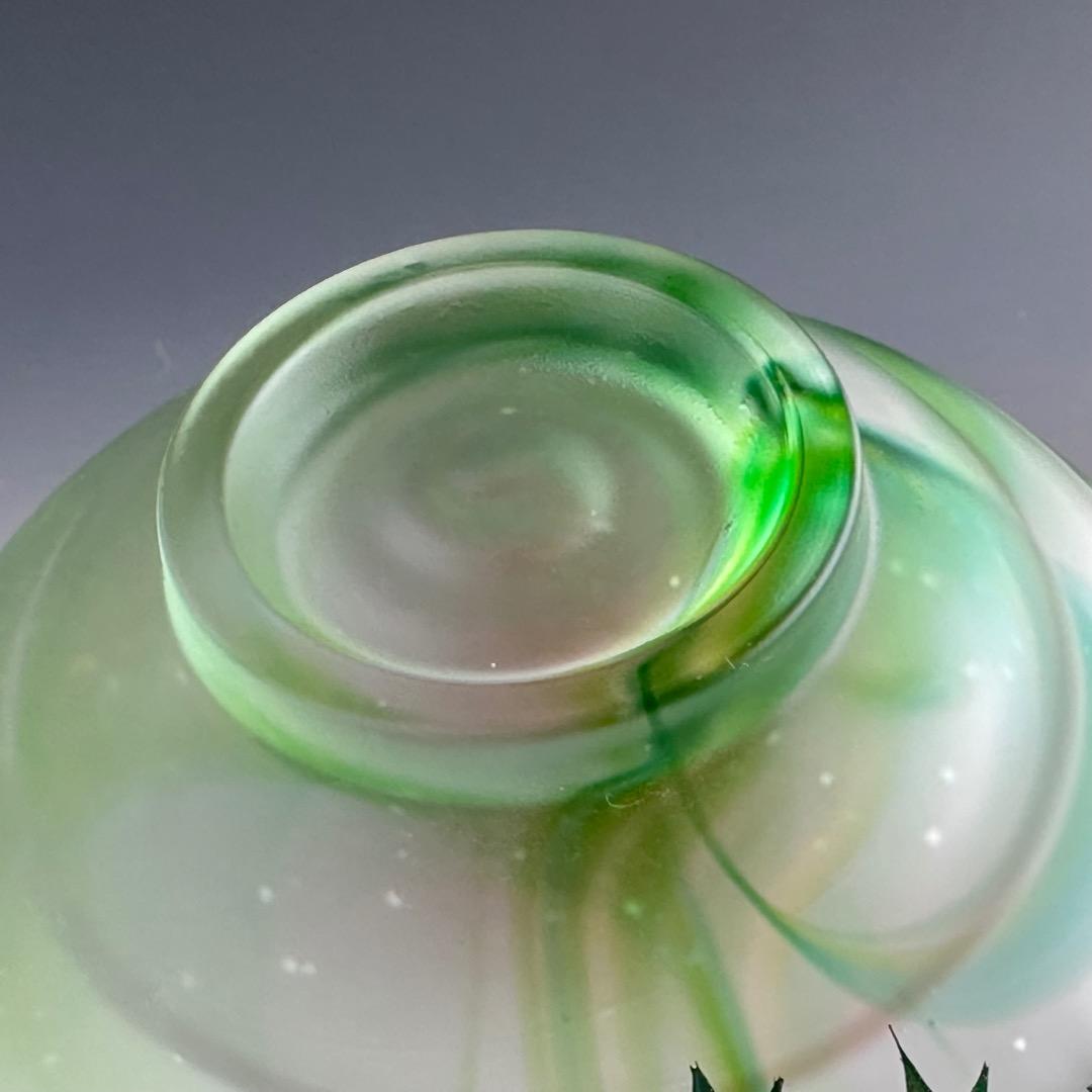 茶道具　ガラス　青楓絵　平茶碗　関吉昭　蒔絵　吉田華正　夏　涼しげ　硝子　抹茶