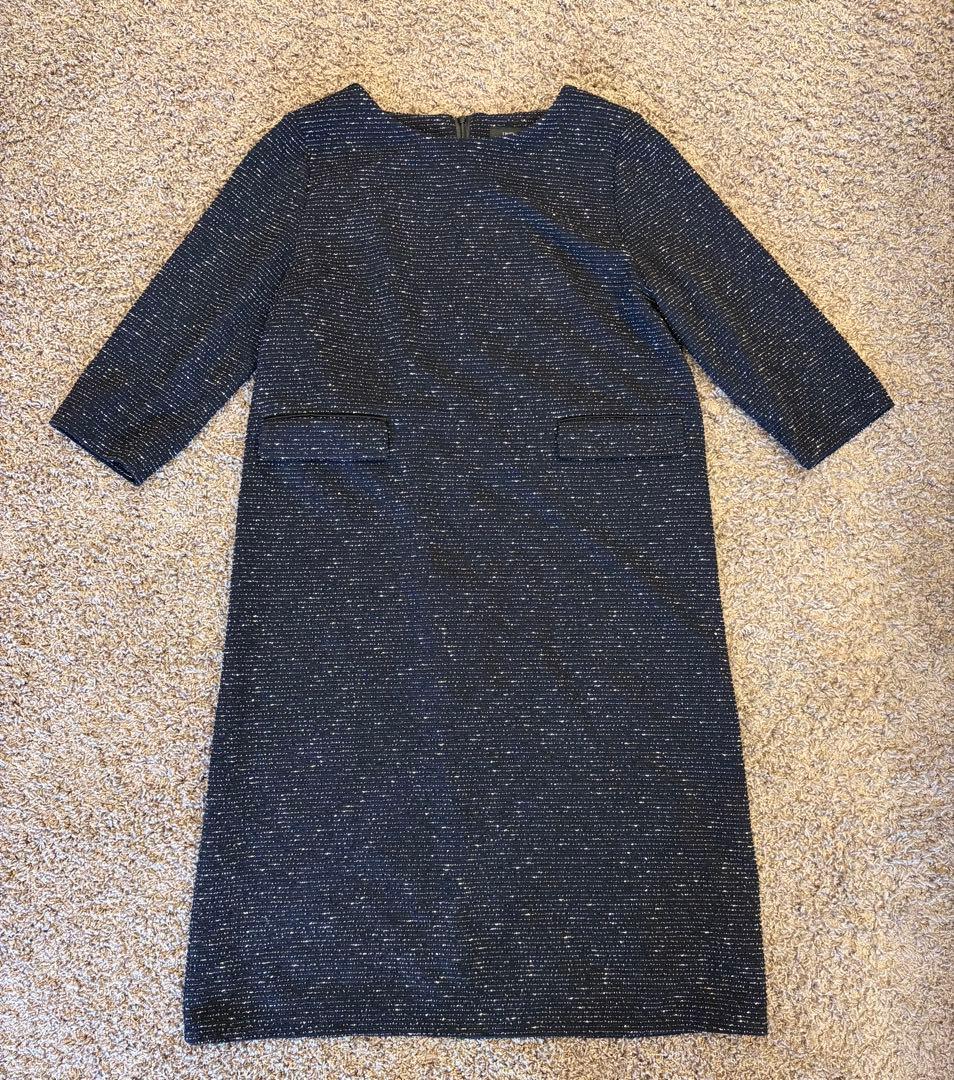 今期アンタイトル　ツイードライクジャージ サックワンピース　新品　42 13号