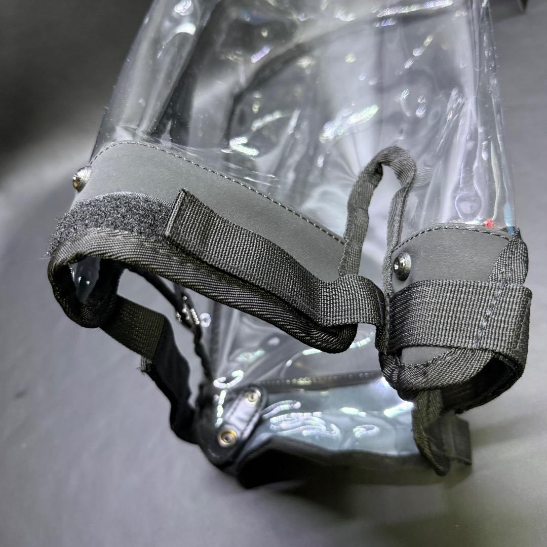 ◉Bc右1011 未使用保管品 ゴルフ キャディバッグ フード 透明 エナメル