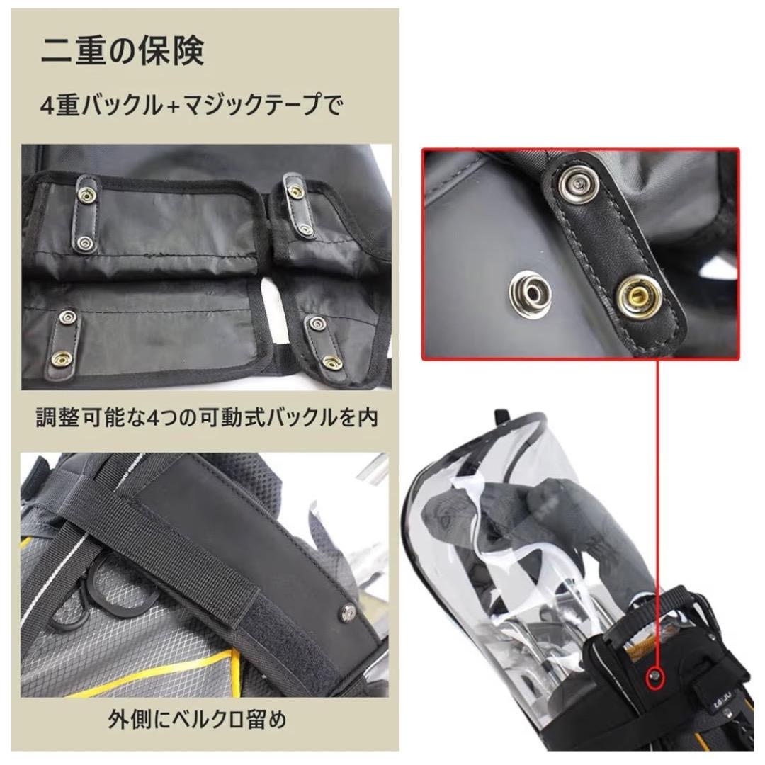 ◉Bc右1011 未使用保管品 ゴルフ キャディバッグ フード 透明 エナメル