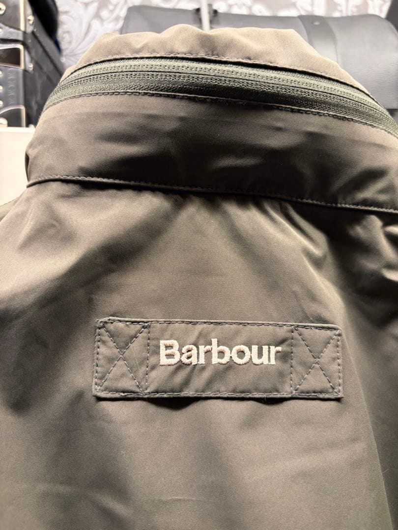 Barbour バブアー レア品 防水ナイロンジャケット オリーブグリーン