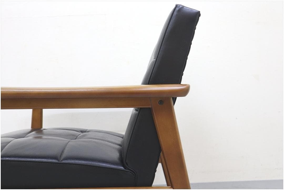 カリモク60 ロクマル Kチェア 1シーター スタンダード ブラック ソファ