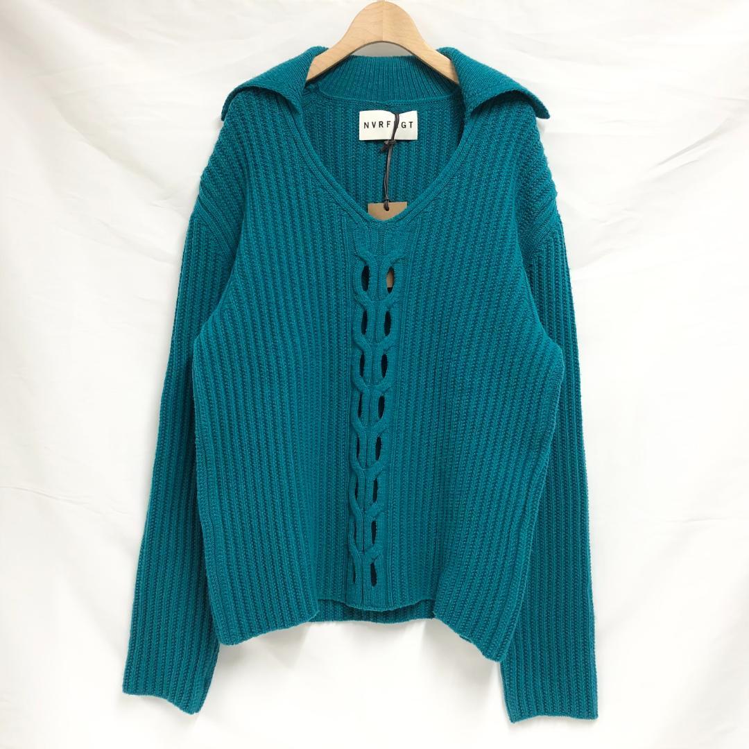 ○★新品未使用　NVRFRGT　Vネックセーター　1(S相当)　ターコイズ