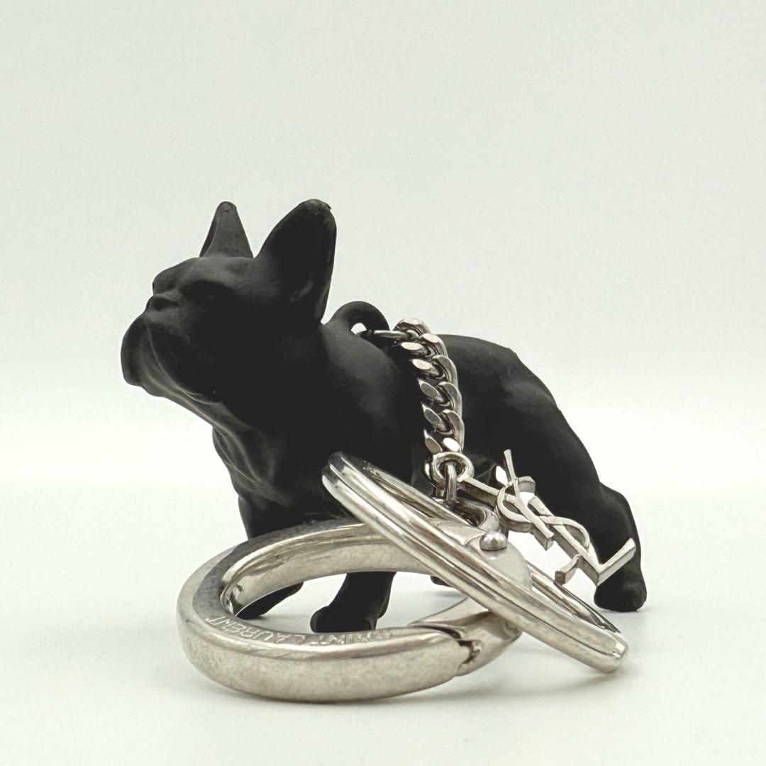 美品✨ Saint Laurent ドッグ キーリング ブルドック ブラック