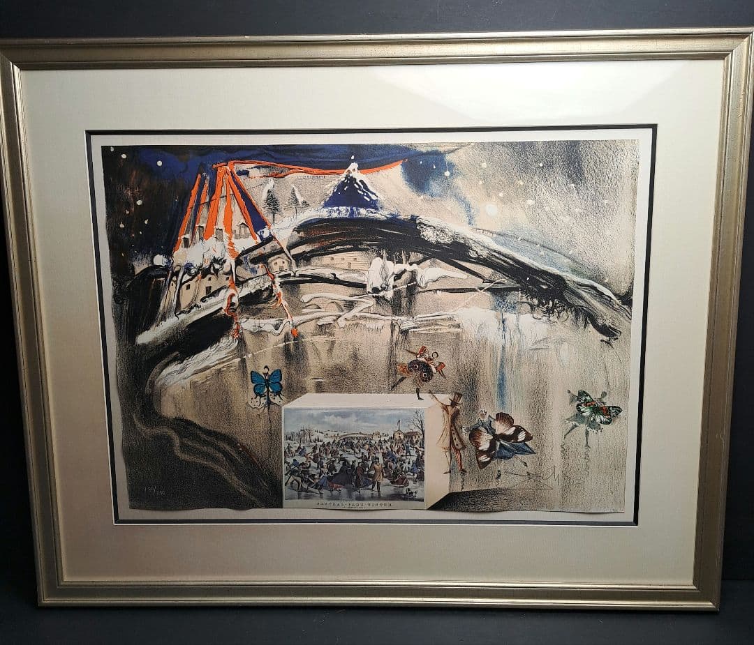 サルバドール ダリ リトグラフ 冬のセントラルパーク