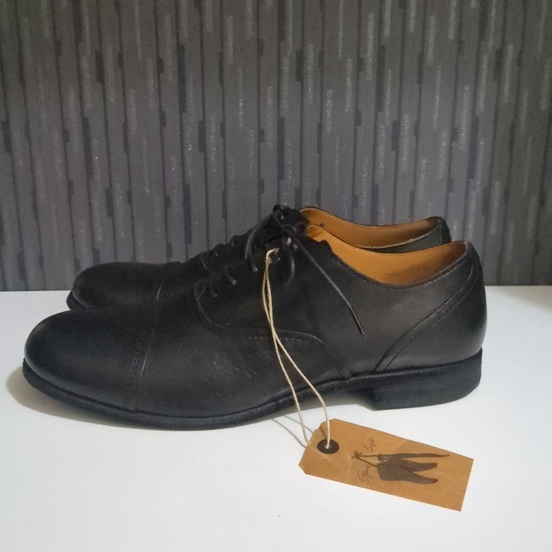 スペース クラフト sc112ブラック ホースヌメ革レースアップシューズ