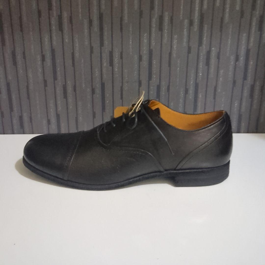 スペース クラフト sc112ブラック ホースヌメ革レースアップシューズ